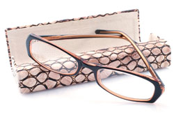 Glasses and designer case